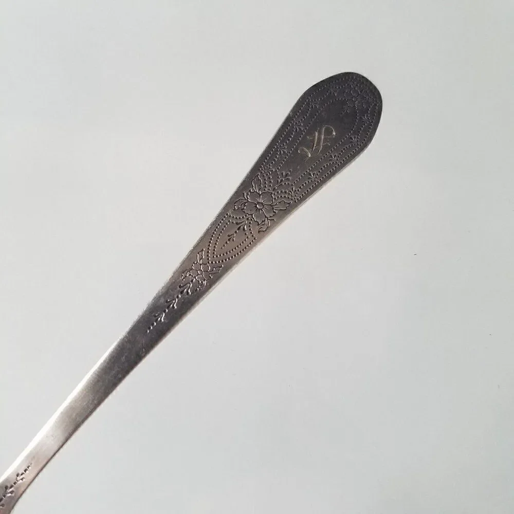 Vintage Oneida Community 1927 Paul Revere Pattern Silverplate Tea Spoon Monogram